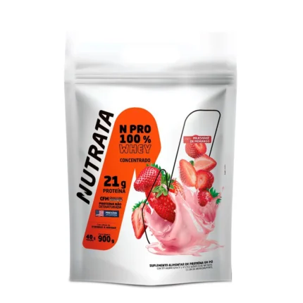 Whey Protein Nutrara NPRO 100% Morango 900g