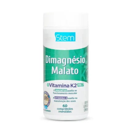 Suplemento Vitamínico Magnésio Dimalato + Vitamina K2 MK-7 Stem 60 Comprimidos
