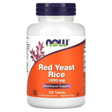 ARROZ DE LEVEDURA VERMELHA 1200MG 120 TABLETES - NOW FOODS