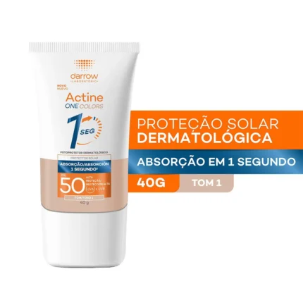 Protetor Solar Facial Darrow Actine One Colors FPS 50 Tom 1 40g