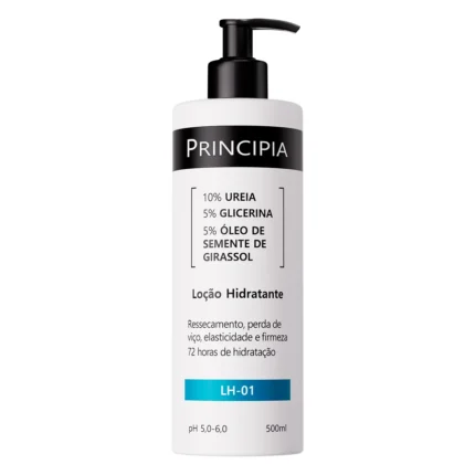 Loção Corporal Hidratante Principia LH-01 10% Ureia + 5% Glicerina + 5% Óleo de Semente de Girassol 500ml