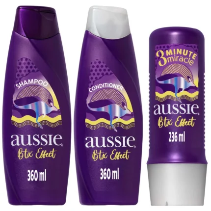 Kit Shampoo 360ml + Condicionador 360ml + Máscara de Hidratação 3 Minute Miracle 236ml Aussie Btx Effect