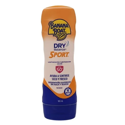 Loção Protetora Solar Uva/Uvb Dry Balance Sport Fps 50+ Banana Boat 180Ml