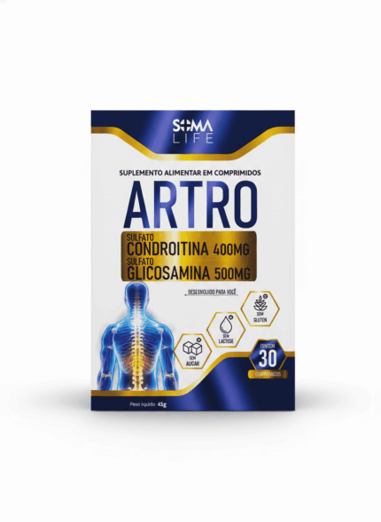 Suplemento Alimentar Condroitina 400mg + Glicosamina 500mg Soma Life Artro 30 Comprimidos