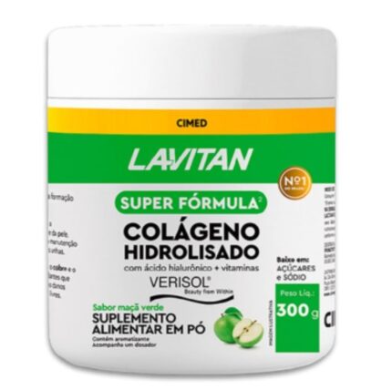 Lavitan Colágeno Hidrolisado Verisol 300 g Sabor Maçã Verde